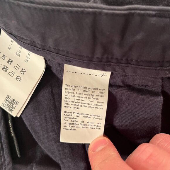 BOSS Hugo Boss Men's Stretch Chino Pants – Navy Blue (Size 32R / EU 48 / US 32R) - Picture 7 of 11